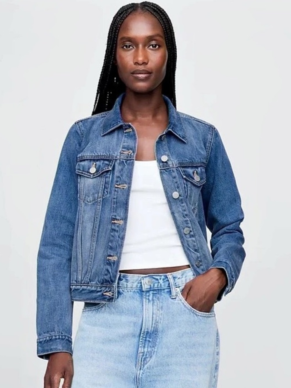 Gap Icon Denim Jacket Women's Denim Jean Jacket Size XXS Like New